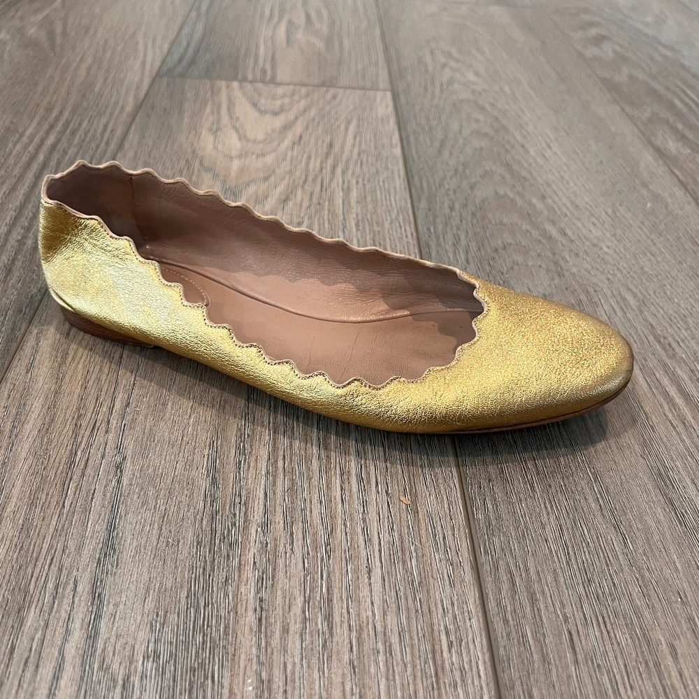Chloe Scallop Ballet Flats 7.5